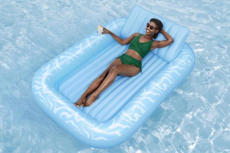 Матрас надувной Bestway Sun-Kissed Tanning Lounge с подушкой и подстаканником 203х137х25,5см