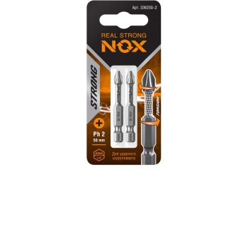 Бита NOX PH2 50мм 1/4 (тип Е) 2шт