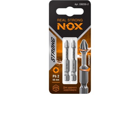 Бита NOX PH2 50мм 1/4 (тип Е) 2шт