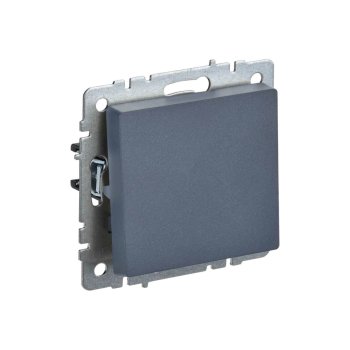 Выключатель встраиваемый IEK Brite 1 кл. маренго, без подсветки, арт. BR-V10-0-10-K35