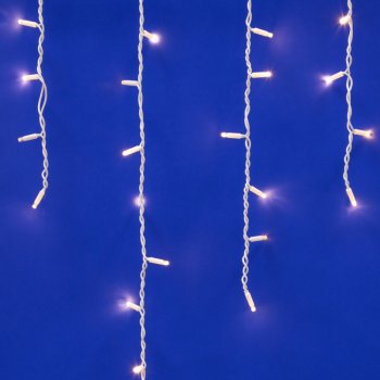 Гирлянда для улицы бахрома 3м белый теплый 200 LED ламп белый провод