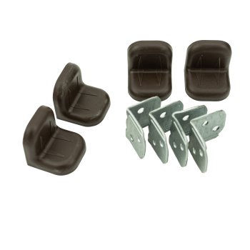 Уголок мебельный металлический с пластиковой крышкой 20х28х20мм венге 4шт