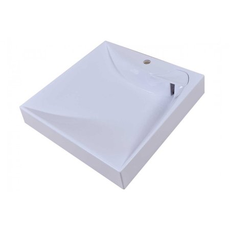 Раковина Marko Твистер литьевой мрамор 600мм квадратная цвет белый