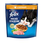 Корм сухой для взрослых кошек FELIX мясное объедение с курицей 1300г