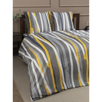 Комплект постельного белья Macaroni полутороспальный полиэстер серо-желтый