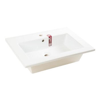 Раковина KIROVIT Оскар фарфор 650мм прямоугольная цвет белый