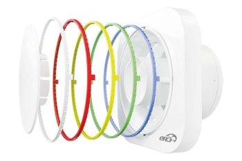 Вентилятор ERA DISC 4 Ø100мм белый 159х159х85мм