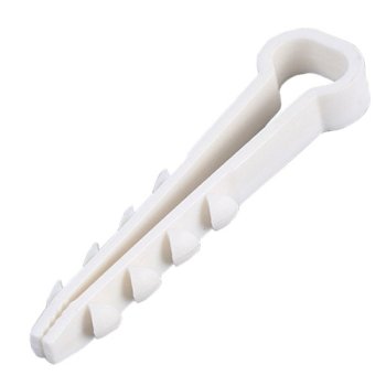 Дюбель-хомут КВТ плоский 14-6мм полиамид белый 100шт.