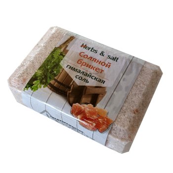 Соляной брикет 1,35кг Гималайская соль брикет