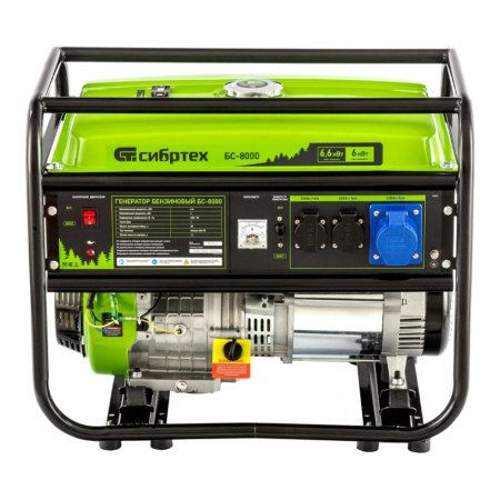 Генератор бензиновый Сибртех БС 8000  6кВт