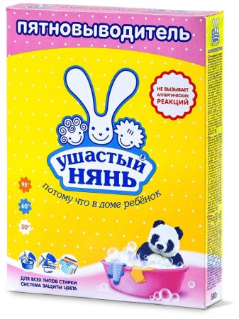 Пятновыводитель для детского белья 500г порошок Ушастый нянь