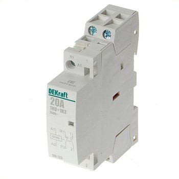 Контактор модульный Dekraft МК-103 20А 230В 1НО+1НЗ