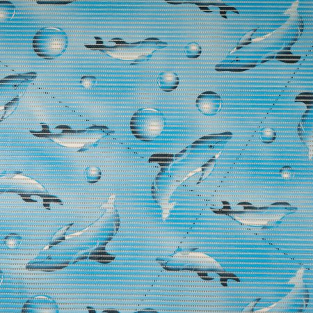 Коврик рулонный для ванной 130см Дельфины голубой Villina