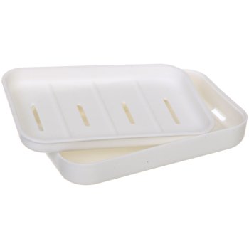 Мыльница Агата пластик цвет белый настольная