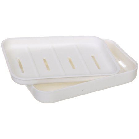 Мыльница Агата пластик цвет белый настольная