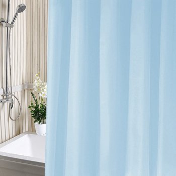 Штора для ванной  Альфа-Стиль А-Стиль 180хполиэтилен цвет голубой
