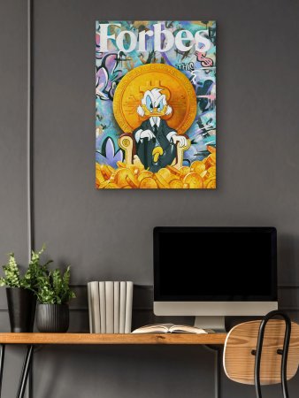 Картина на холсте Скрудж Макдак 70х 50см