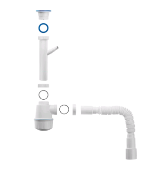 Сифон MasterProf для кухни 1 1/2" 40 мм нет