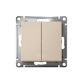 Выключатель встраиваемый Schneider Electric AtlasDesign 2 кл. песочный,