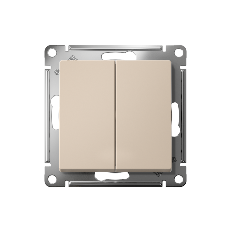 Выключатель встраиваемый Schneider Electric AtlasDesign 2 кл. песочный,