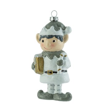 Елочное украшение Эльф 6,3х12,6см цвет серебряный Елочное украшение Эльф 6,3х12,6см цвет серебряный