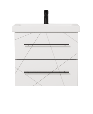 Тумба подвесная Геометрия 50х56,5х44см цвет белый глянец Тумба подвесная Геометрия 50х56,5х44см цвет белый глянец