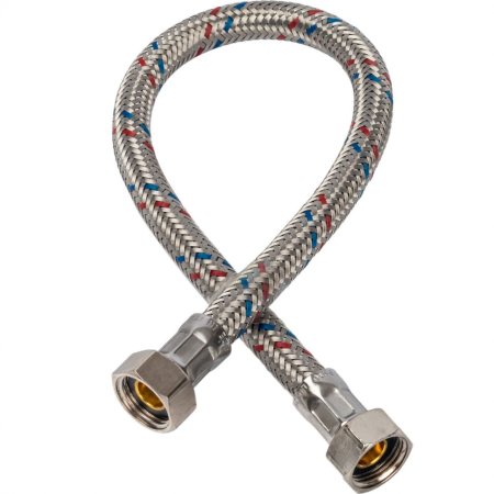 Гибкая подводка ELKA для воды 30см 1/2"х1/2" ПВХ гайка-гайка