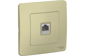Розетка RJ45 категория 5е одноместная встраиваемая Schneider Electric Blanca цвет бежeвый, арт. BLNIS045007