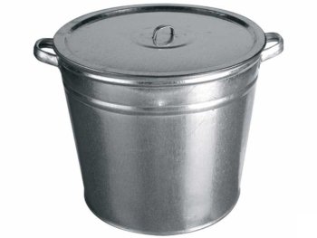 Бак оцинкованный с крышкой для белья 32л