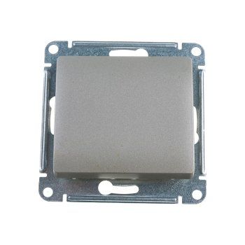 Выключатель встраиваемый Schneider Electric Glossa 1 кл. платина, без подсветки, арт. GSL001211