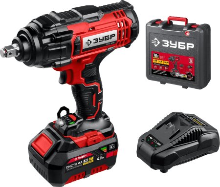 Гайковёрт аккумуляторный Зубр ГУЛ-410-41