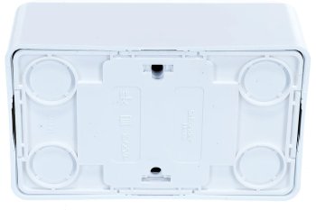 Розетка силовая двойная накладная Schneider Electric Этюд с заземлением, цвет белый, арт. PA16-007B