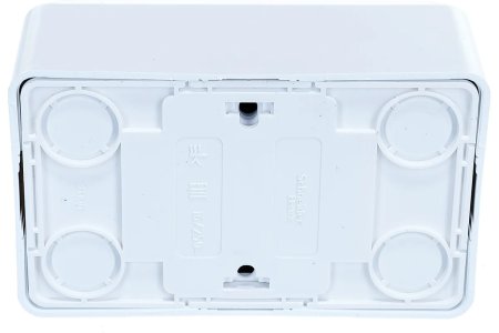 Розетка силовая двойная накладная Schneider Electric Этюд с заземлением, цвет белый, арт. PA16-007B