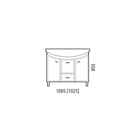 Тумба напольная Симфония 81,5х105х17см цвет белый