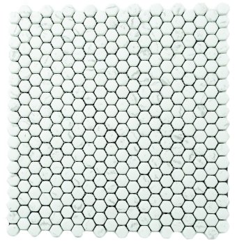 Мозаика Micro hexagon белый H117
