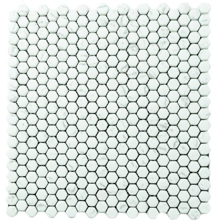 Мозаика Micro hexagon белый H117