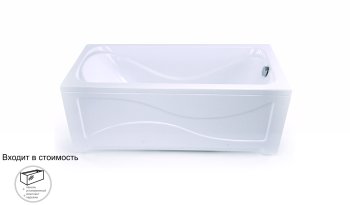 Ванна Стандарт акриловая 160х70см с установочным комплектом, переливом, панелью