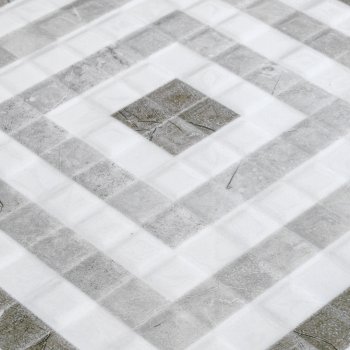 Плитка настенная Siluet GT, орнамент, белая 50х25х0,8 см