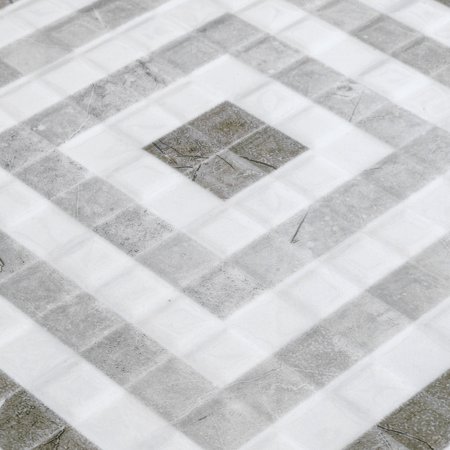 Плитка настенная Siluet GT, орнамент, белая 50х25х0,8 см