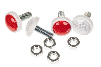 Крепление с катафотами металл, пластик белый/красный 4 шт