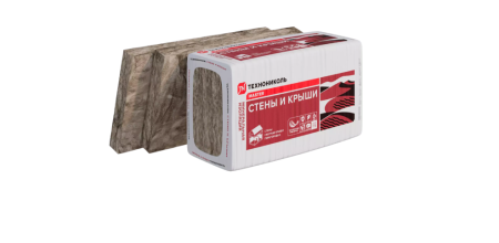 Минераловатная теплоизоляция Стены и крыши PN34 Технониколь 1000х610х100 мм 4шт в упак