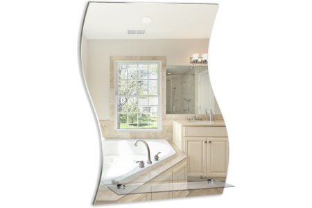 Зеркало для ванной фигурное 43х60см Комфорт Волна