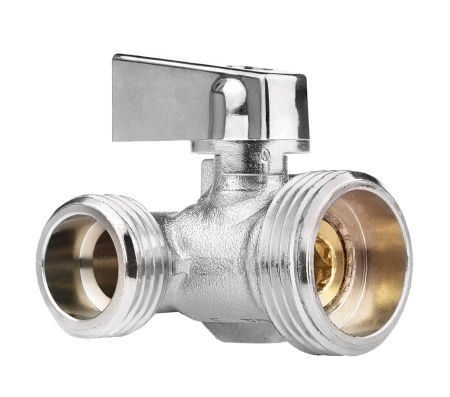 Кран шаровый ручка - флажок MPF 1/2"х3/4"х1/2" ВН-НР-НР латунь