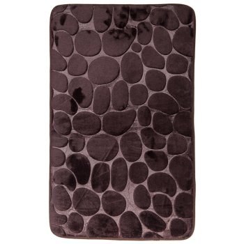 Коврик для ванной комнаты Камни 45х75см цвет коричневый