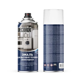 Эмаль аэрозольная Decorix для бытовой техники белая 520 мл