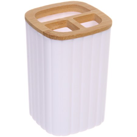 Подставка для зубных щеток Барио пластик цвет белый