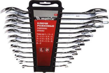 Набор ключей рожковых Matrix 6x32мм 12шт