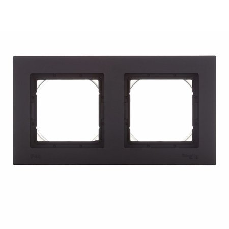 Рамка Schneider Electric AtlasDesign Aqua IP44 2 поста, цвет карбон, арт. ATN441002