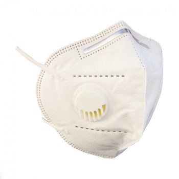 Полумаска фильтрующая плоская KN95 FFP2 с клапаном выдоха полипропилен