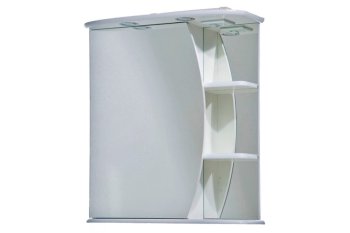 Шкаф-зеркало подвесной Луна 71,2х60х24,5см белый